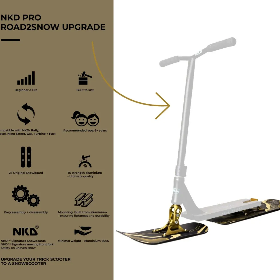 NKD Pro Road2Snow Snowboard for Scooter