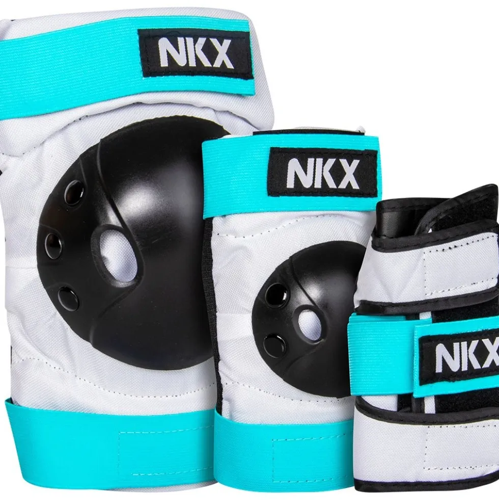 NKX Kids 3-Pack Pro Protective Gear - Knee Pads, Elbow Pads and Wrist Guards