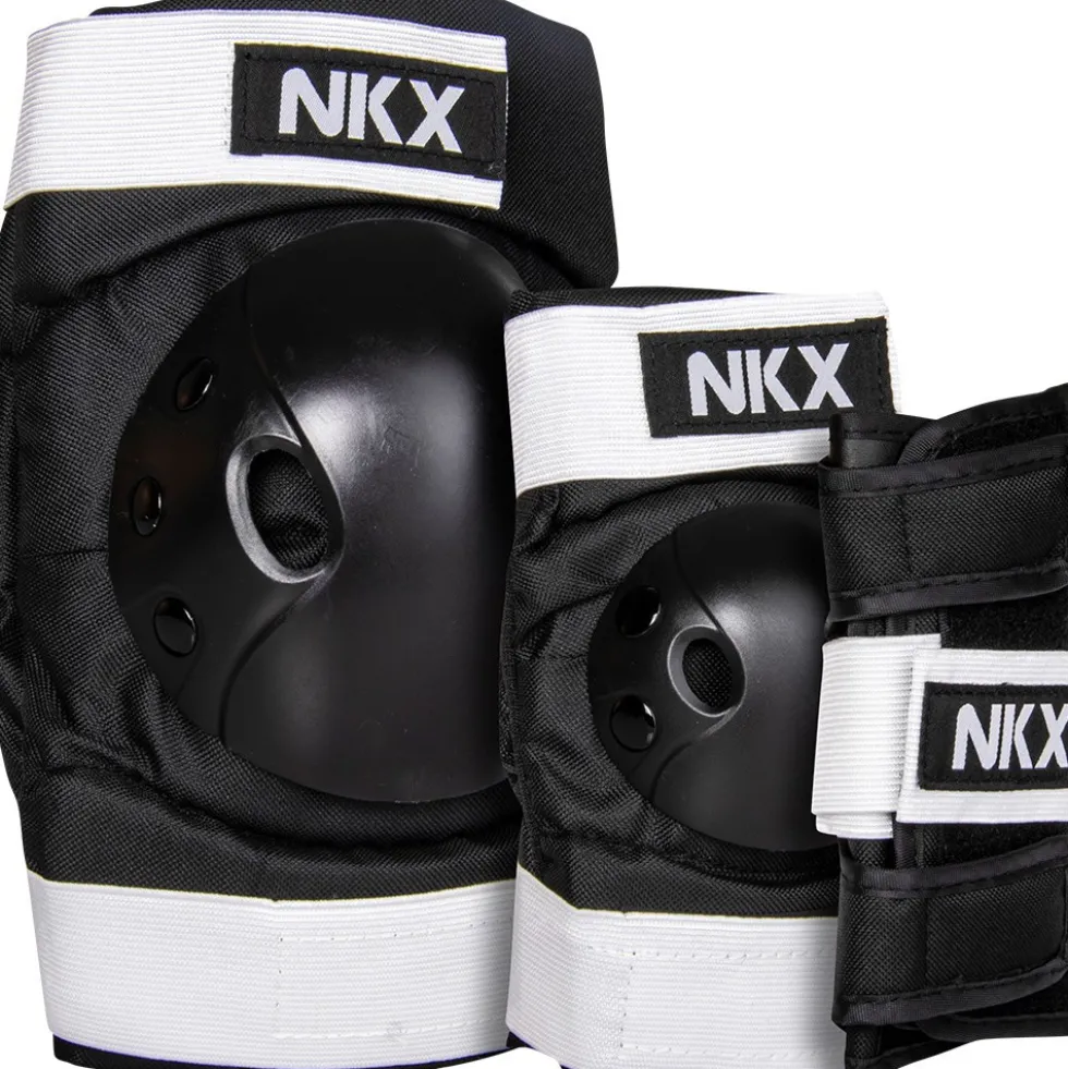 NKX Kids 3-Pack Pro Protective Gear - Knee Pads, Elbow Pads and Wrist Guards