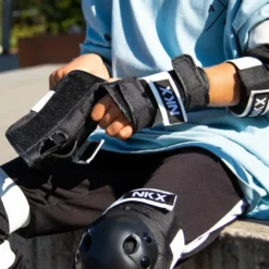 NKX Kids 3-Pack Pro Protective Gear - Knee Pads, Elbow Pads and Wrist Guards