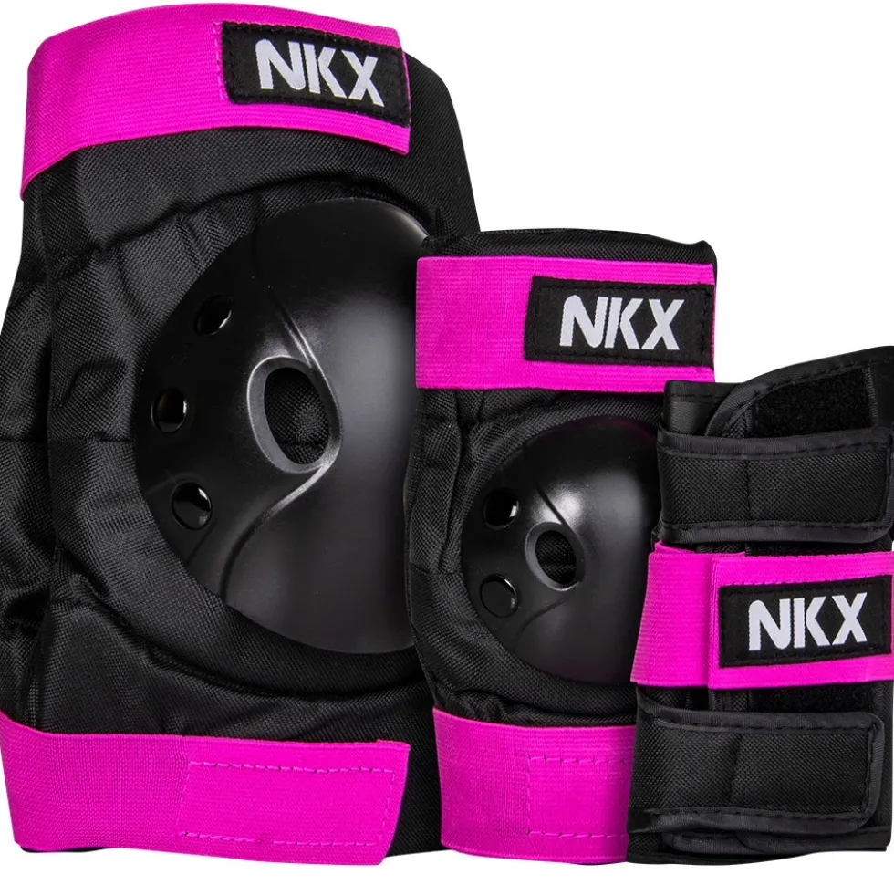 NKX Kids 3-Pack Pro Protective Gear - Knee Pads, Elbow Pads and Wrist Guards