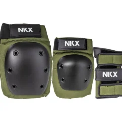 NKX 3-Pack Pro Protective Gear - Knee Pads, Elbow Pads and Wrist Guards