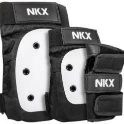 NKX 3-Pack Pro Protective Gear - Knee Pads, Elbow Pads and Wrist Guards
