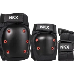 NKX 3-Pack Pro Protective Gear - Knee Pads, Elbow Pads and Wrist Guards