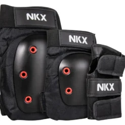 NKX 3-Pack Pro Protective Gear - Knee Pads, Elbow Pads and Wrist Guards