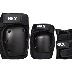 NKX 3-Pack Pro Protective Gear - Knee Pads, Elbow Pads and Wrist Guards