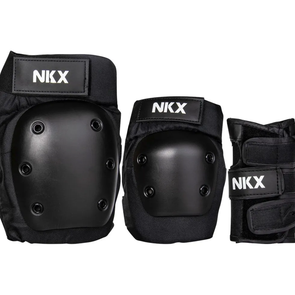 NKX 3-Pack Pro Protective Gear - Knee Pads, Elbow Pads and Wrist Guards