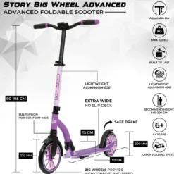 Story Big Wheel Advanced Foldable Scooter