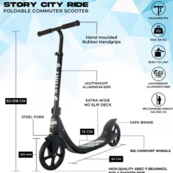 Story City Ride Adjustable Kick Scooter