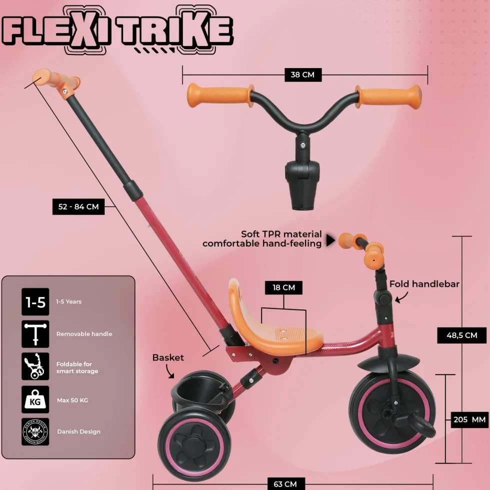 Story Flexi Trike – 3-wheeled bike with push handle