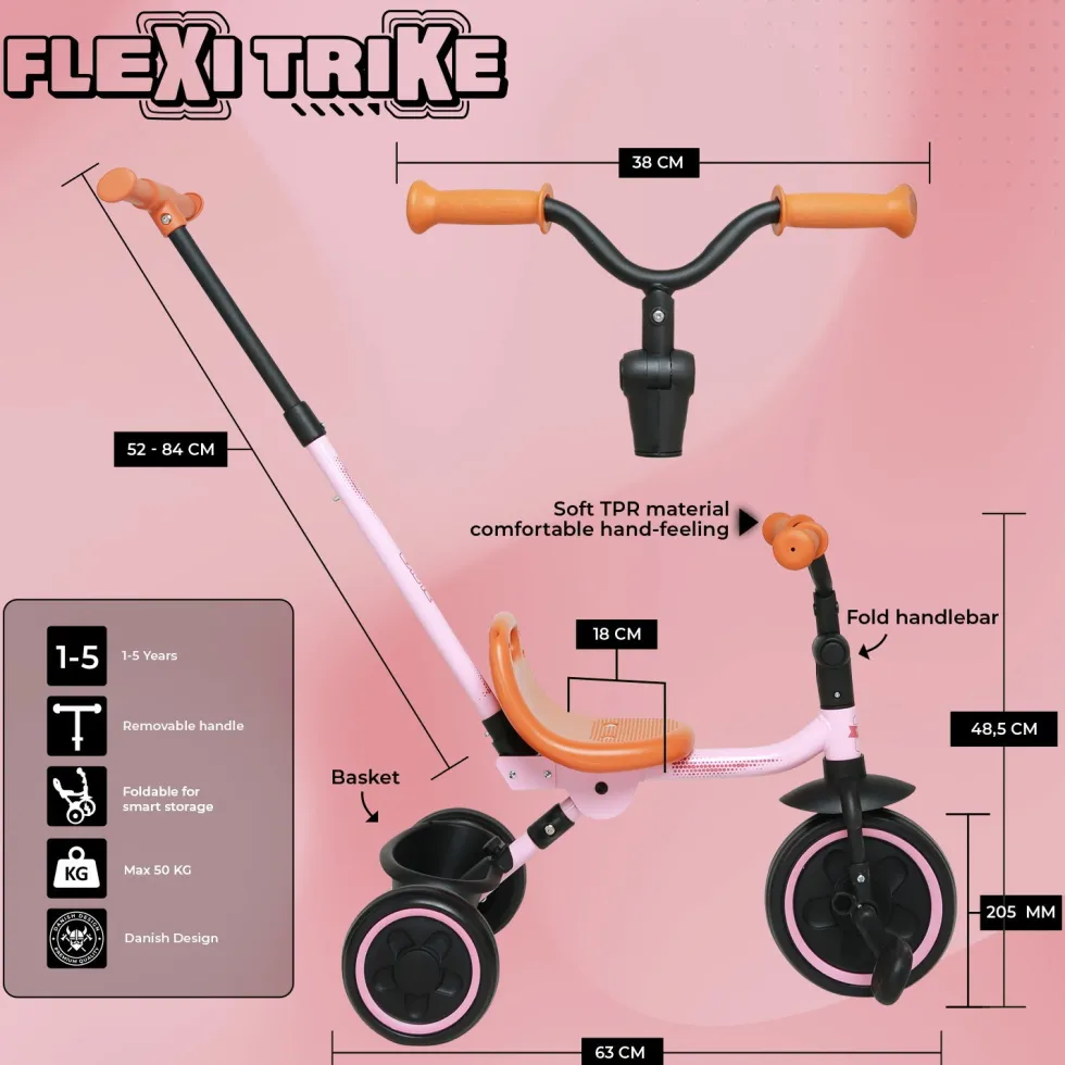 Story Flexi Trike – 3-wheeled bike with push handle