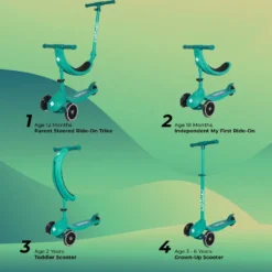 Story 4IN1 LED Kids 3-wheel scooter
