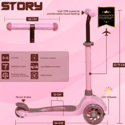 Story Mini LED 3 Wheel Scooter