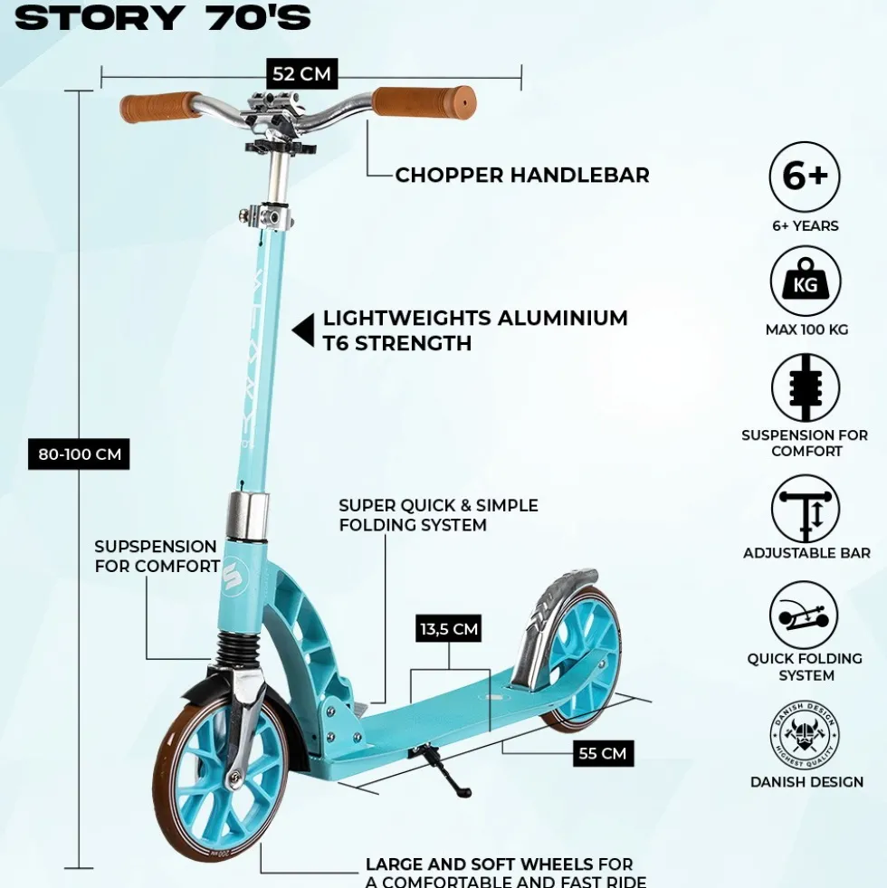 Story 70's Foldable Kick Scooter