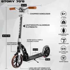 Story 70's Foldable Kick Scooter